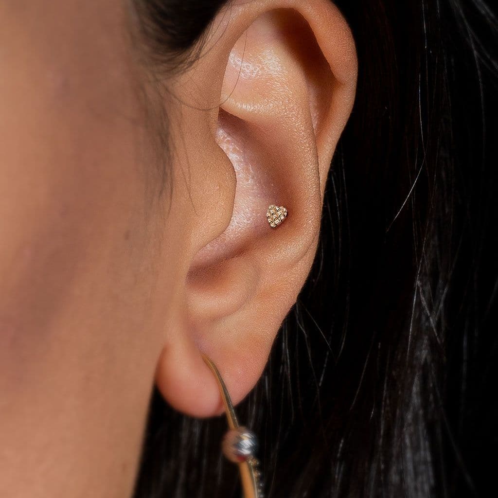 Labreta / cartilage piercing - srdíčko (1,2 x 6 mm) - LB0036ST-1206 - náhled 2