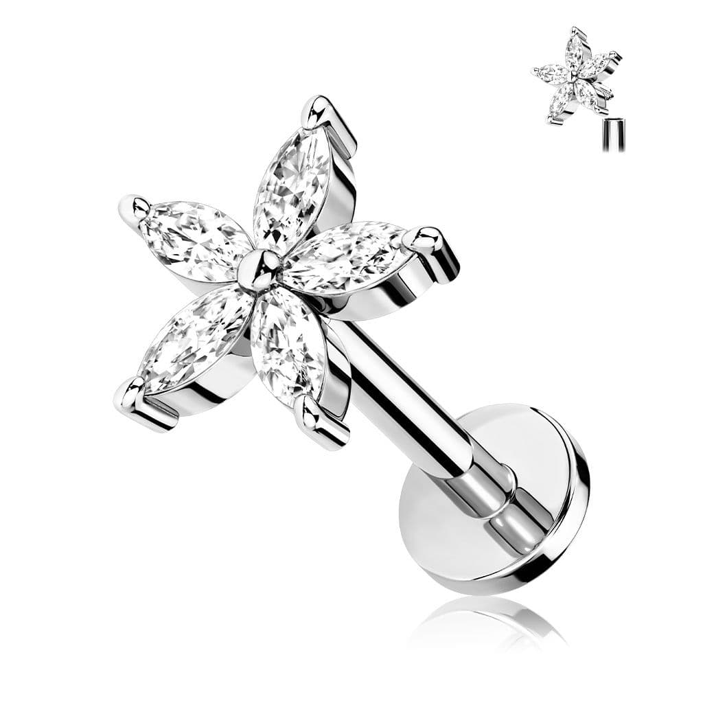 Labreta / cartilage piercing - kytička (1,2 x 6 mm) - LB0035ST-1206 - náhled 1