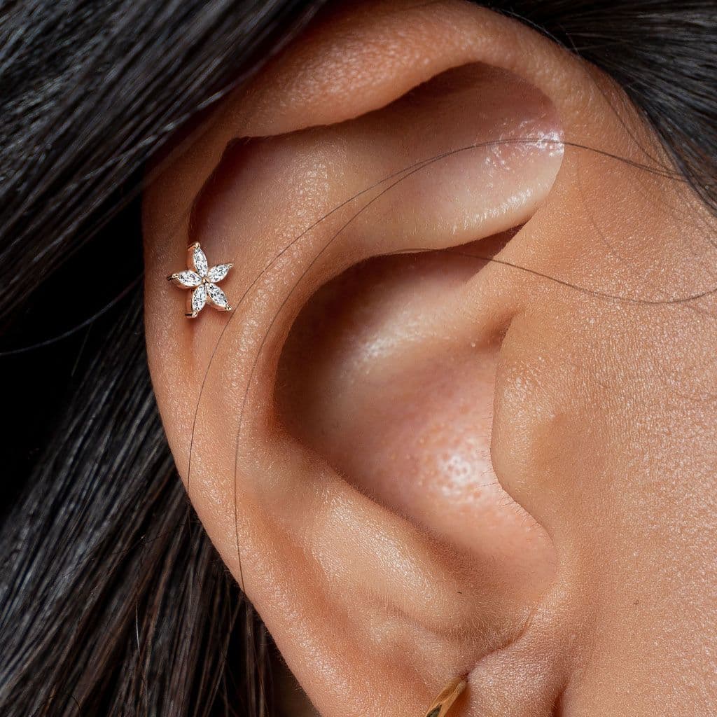 Labreta / cartilage piercing - kytička (1,2 x 6 mm) - LB0035ST-1206 - náhled 2