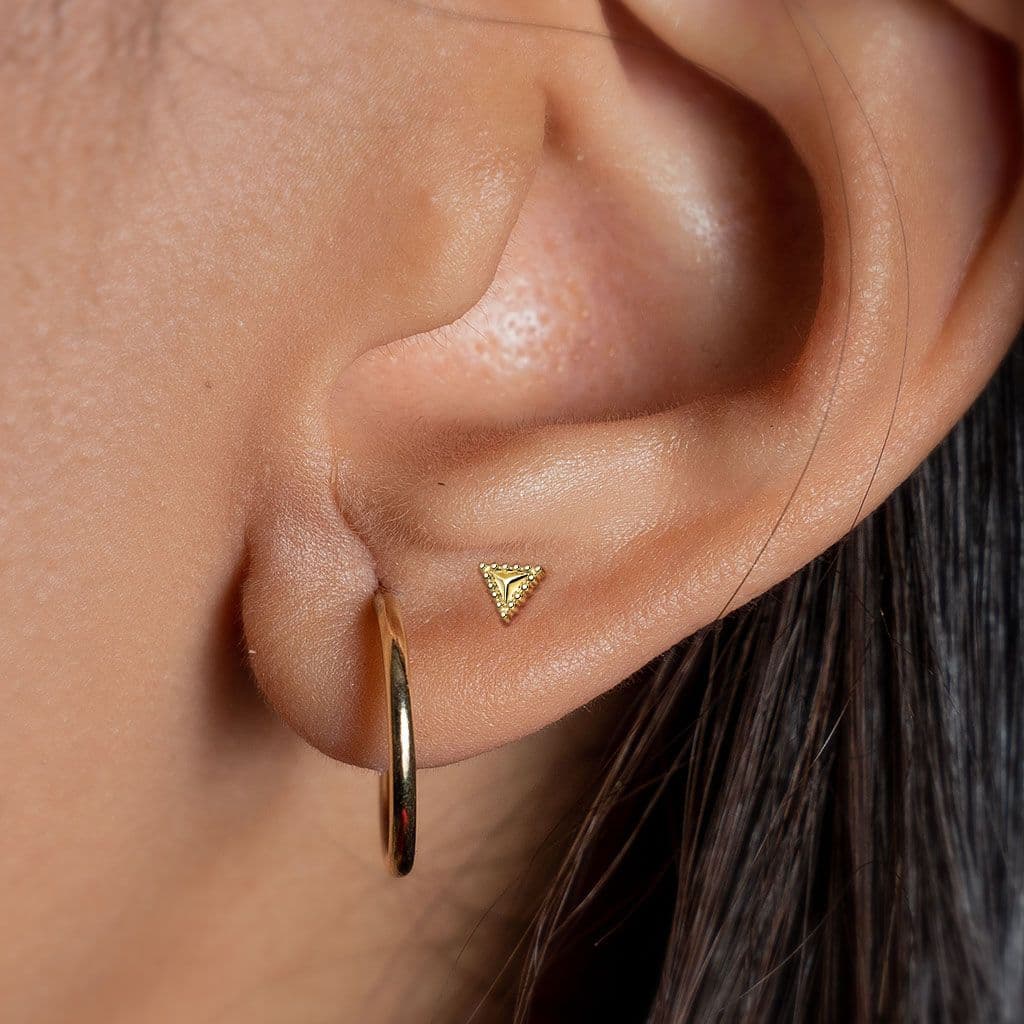 S4U Labreta / cartilage piercing - trojúhelník (1,2 x 6 mm) - LB0037ST-1206 - náhled 2