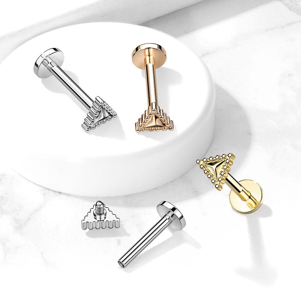 S4U Labreta / cartilage piercing - trojúhelník (1,2 x 6 mm) - LB0037ST-1206 - náhled 3