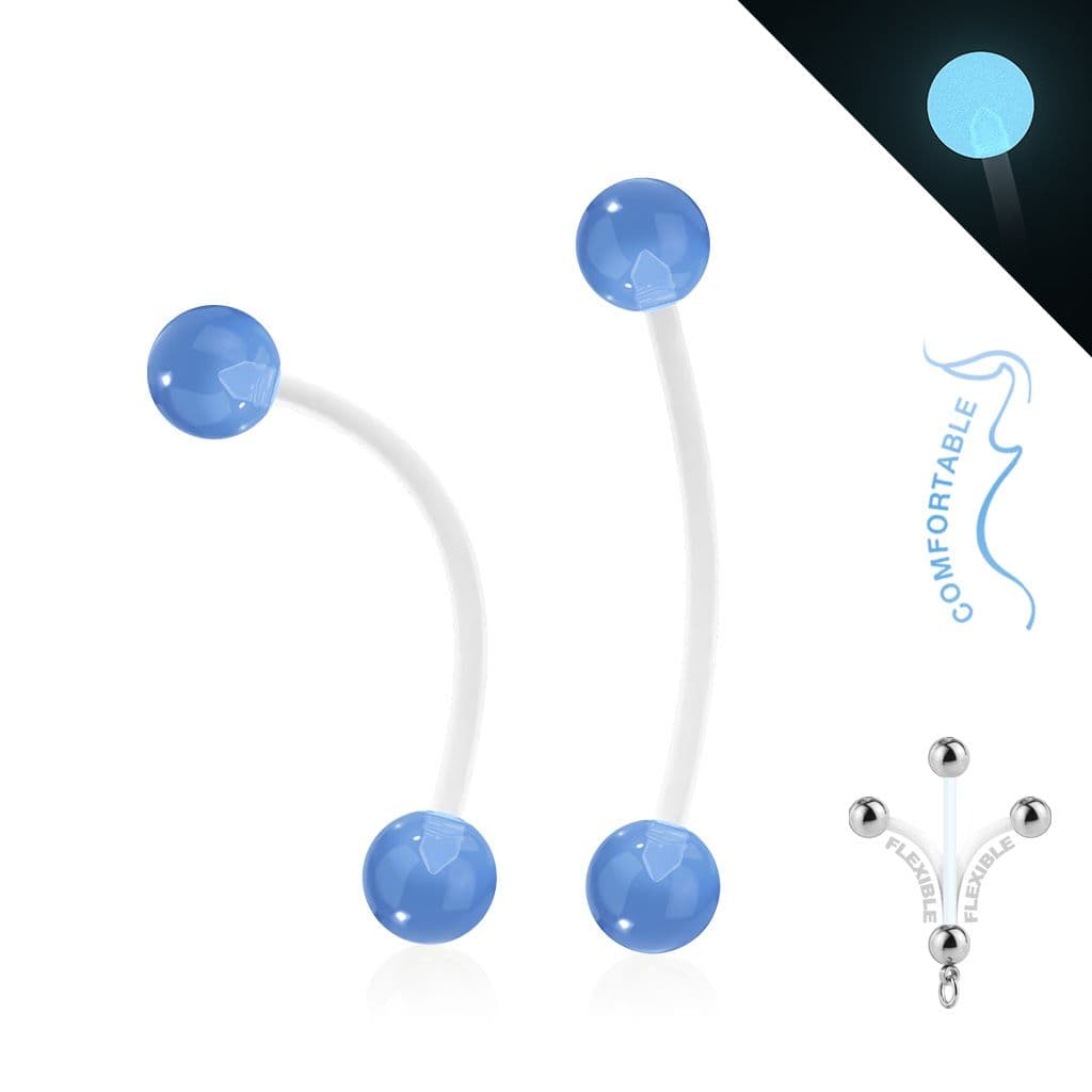 Těhotenský piercing do pupíku svítící (bílá) - WP01346-C - náhled 3