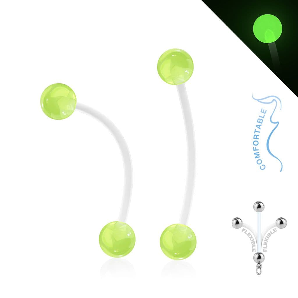 Těhotenský piercing do pupíku svítící (bílá) - WP01346-C - náhled 4
