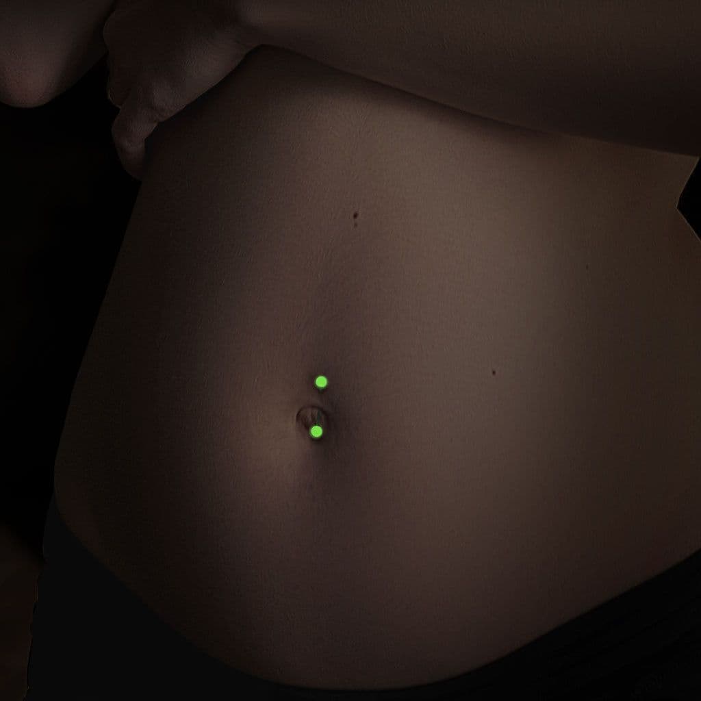 Těhotenský piercing do pupíku svítící (bílá) - WP01346-C - náhled 5
