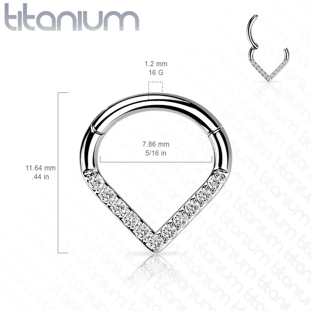 Piercing se zirkony - septum / helix / cartilage TITAN, 1,2 x 8 mm - TIT1133-1208 - náhled 2