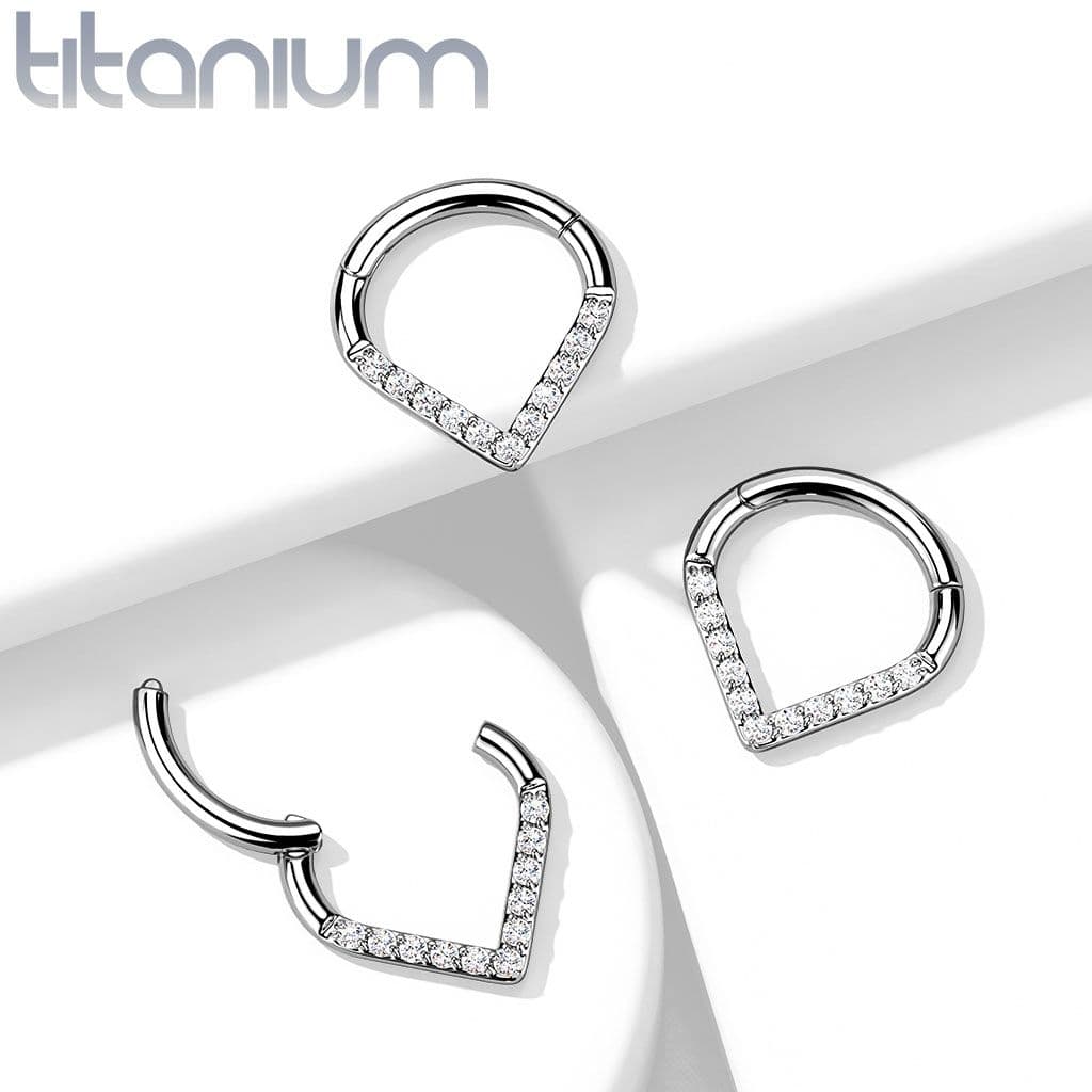 Piercing se zirkony - septum / helix / cartilage TITAN, 1,2 x 8 mm - TIT1133-1208 - náhled 4