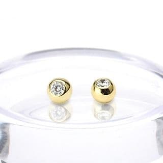 Náhradní kulička, žluté zlato 1,6 x 4 mm, 585/1000 - ZL01162-1604-YG