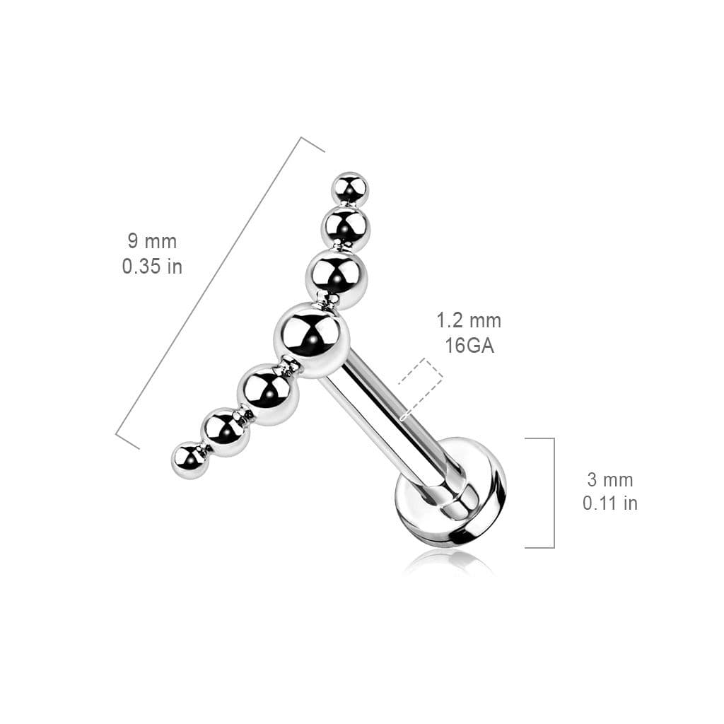 Piercing do brady / ucha TITAN (1,2 x 6 mm) - TIT1134-1206 - náhled 2