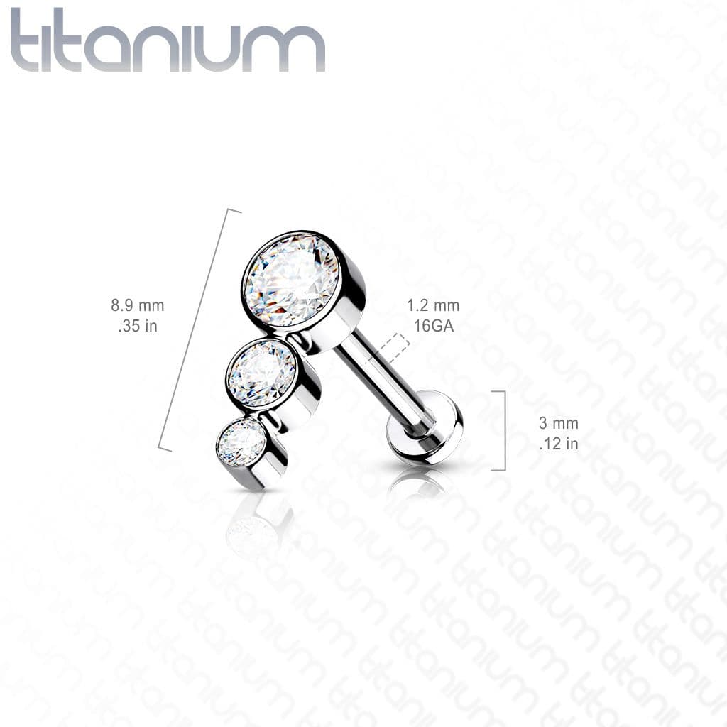 Piercing do brady / ucha TITAN (1,2 x 6 mm) - TIT1135-1206 - náhled 2