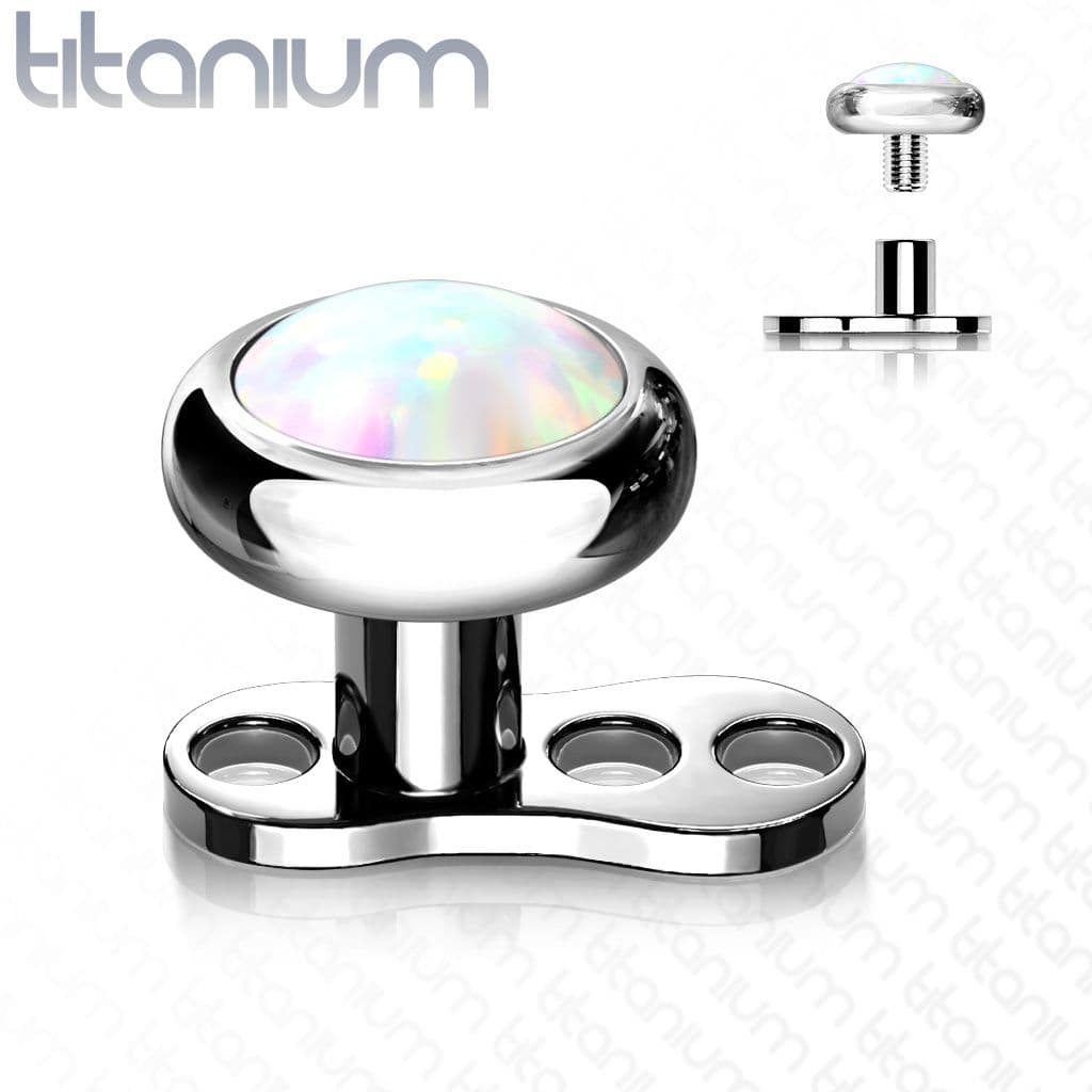 S4U Kompletní microdermal piercing 1,2 mm - opál (bílá) - MD029-OP17-04 - náhled 1