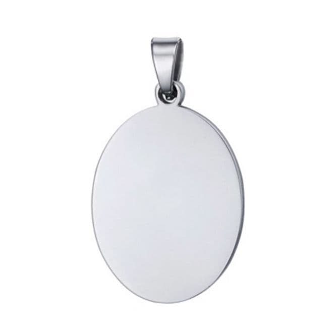 S4U Ocelový přívěsek - destička ovál 16 x 23 mm - DR1316