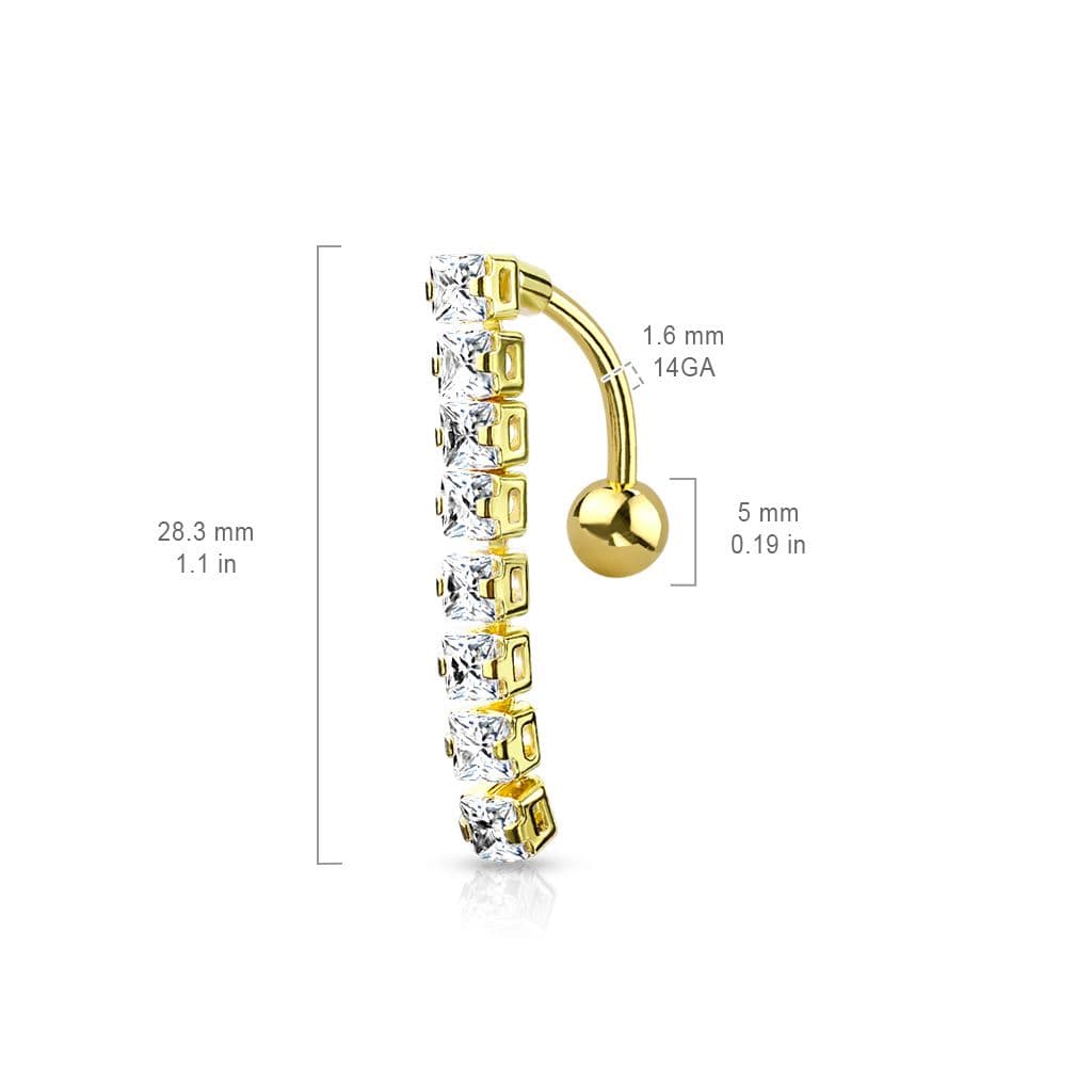 Obrácený piercing do pupíku - náhled 4