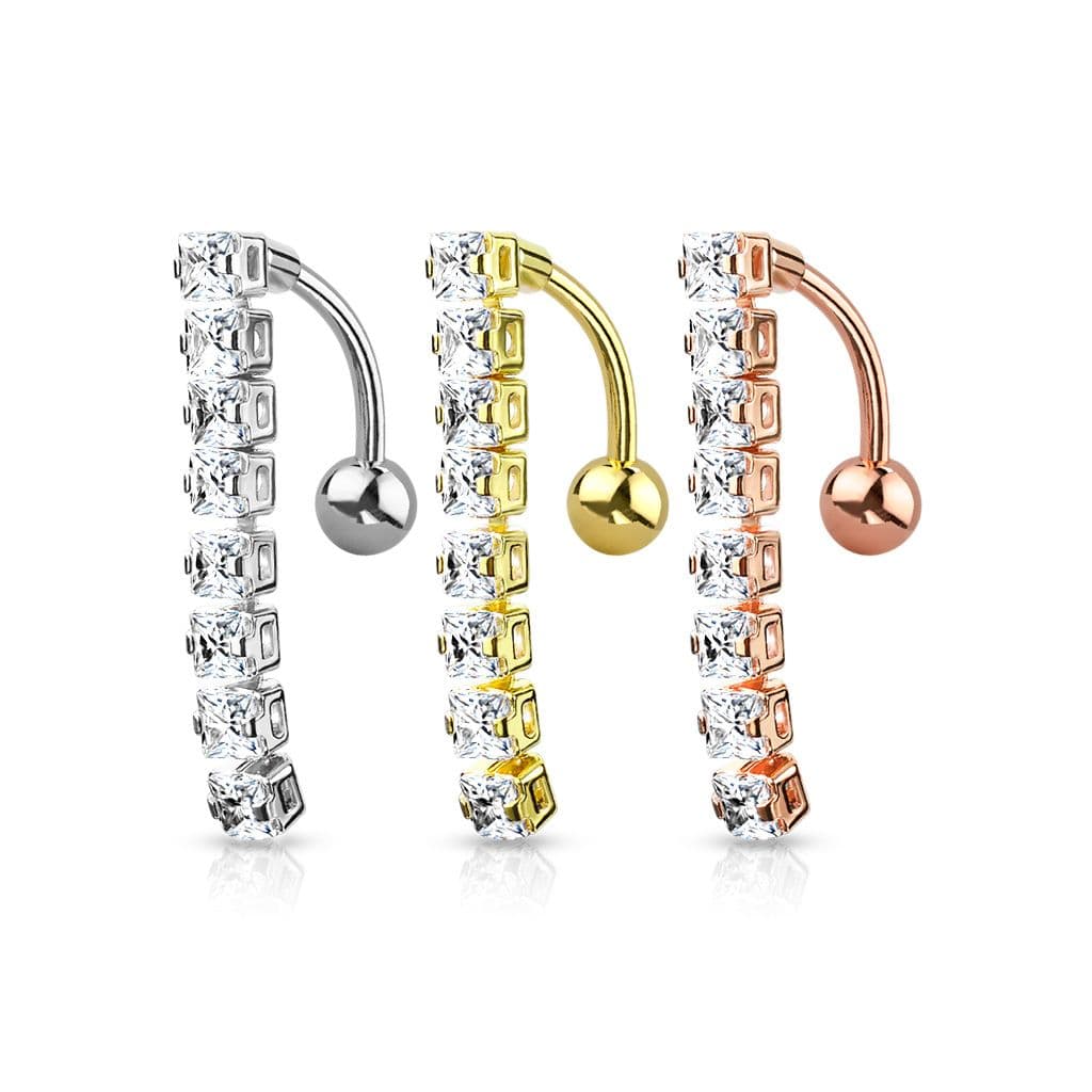 Obrácený piercing do pupíku - náhled 1
