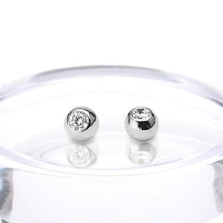 Náhradní kulička, bílé zlato 1,6 x 5 mm, 585/1000 - ZL01162-1605-WG