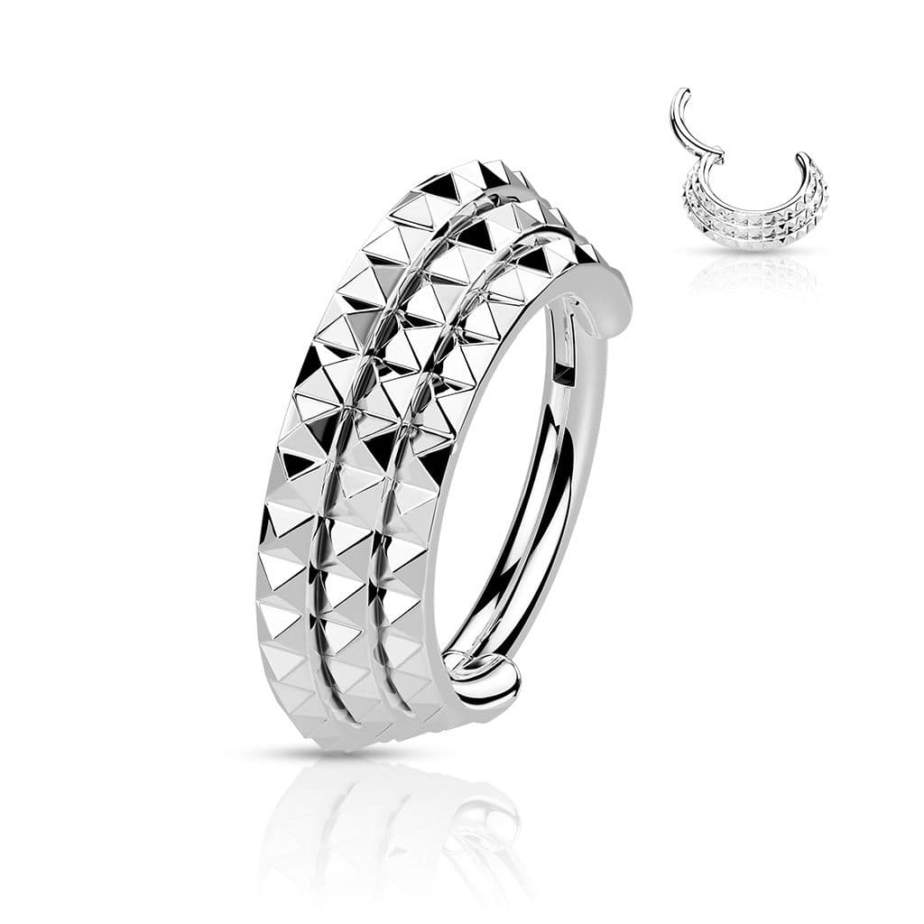 Ocelový piercing do nosu - septum - NS0050-ST - náhled 1