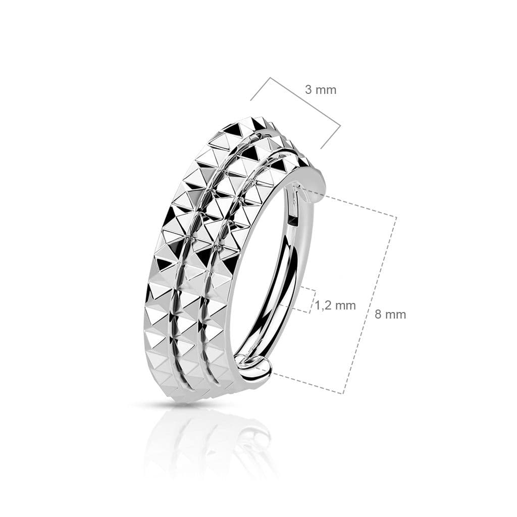 Ocelový piercing do nosu - septum - NS0050-ST - náhled 2