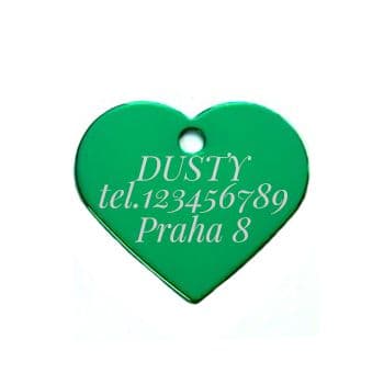S4U Hliníková psí známka srdíčko velké (fialová) - PZ012-VI - náhled 5