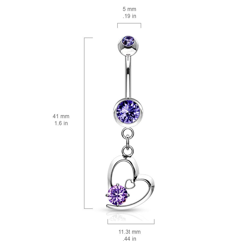 Piercing do pupíku srdce HWNSB2102 - náhled 4