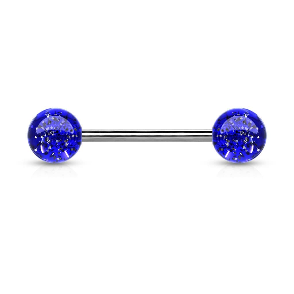 Piercing do jazyka akrylát (modrá) - PJ01148-B - náhled 1