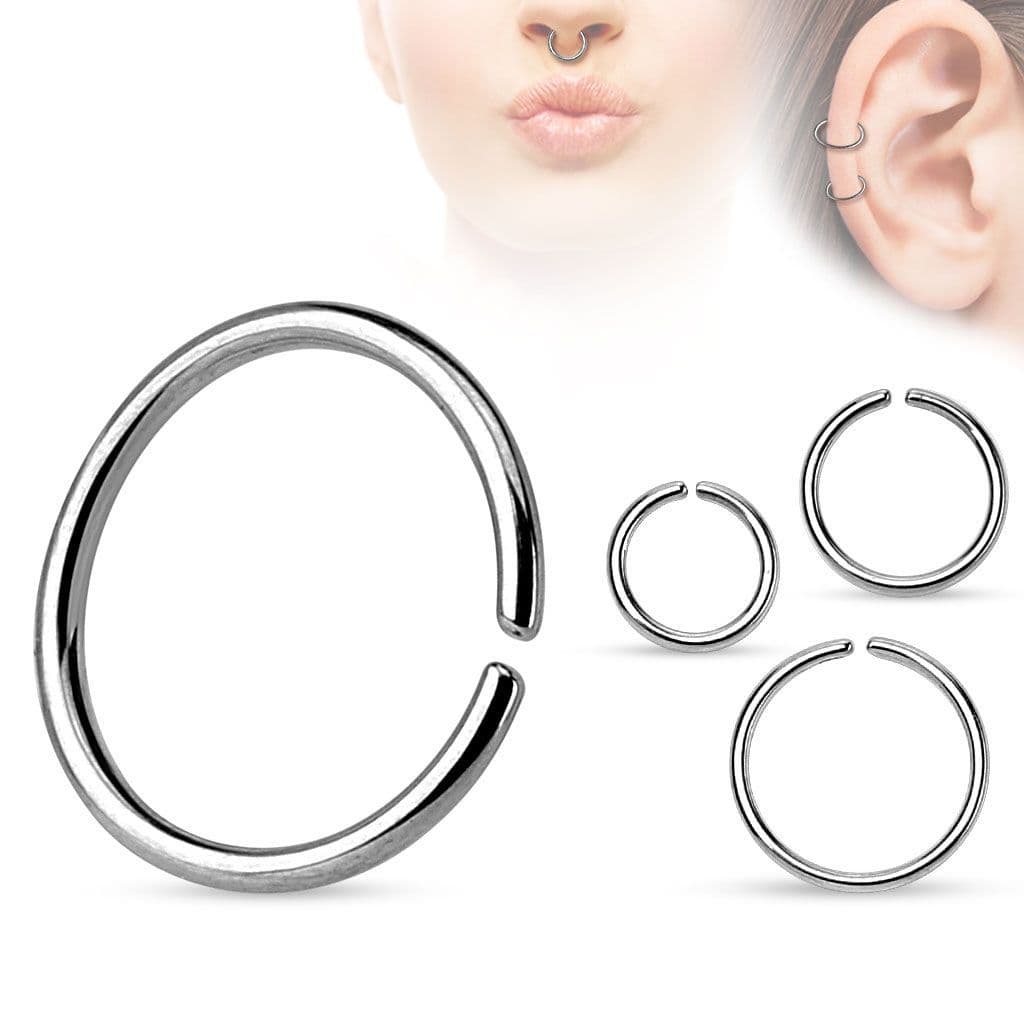 Piercing do nosu/ucha - kruh (0,8 x 10 mm) - N01020-0810