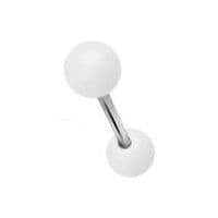 Piercing do jazyka akrylát (bílá) - PJ01094-W - náhled 1