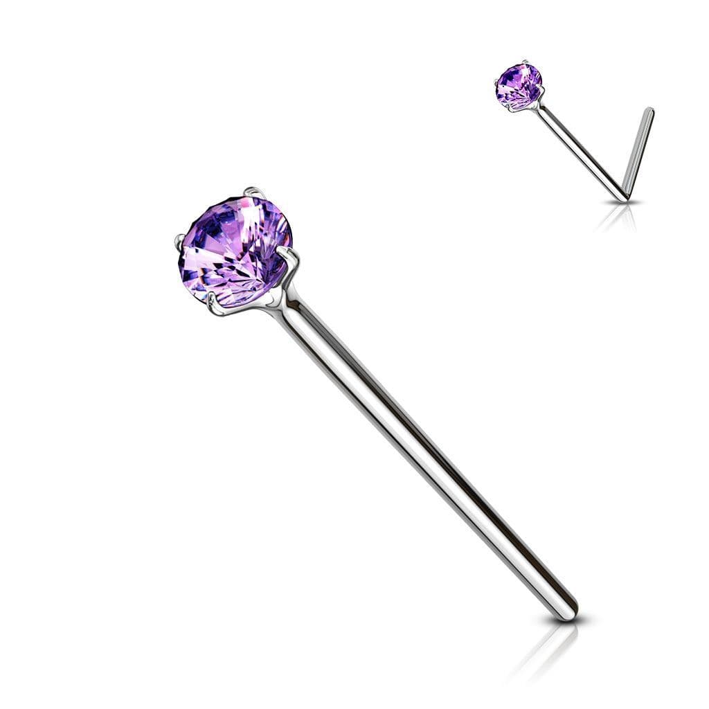 Variabilní piercing do nosu (fialová) - N01079-A - náhled 2