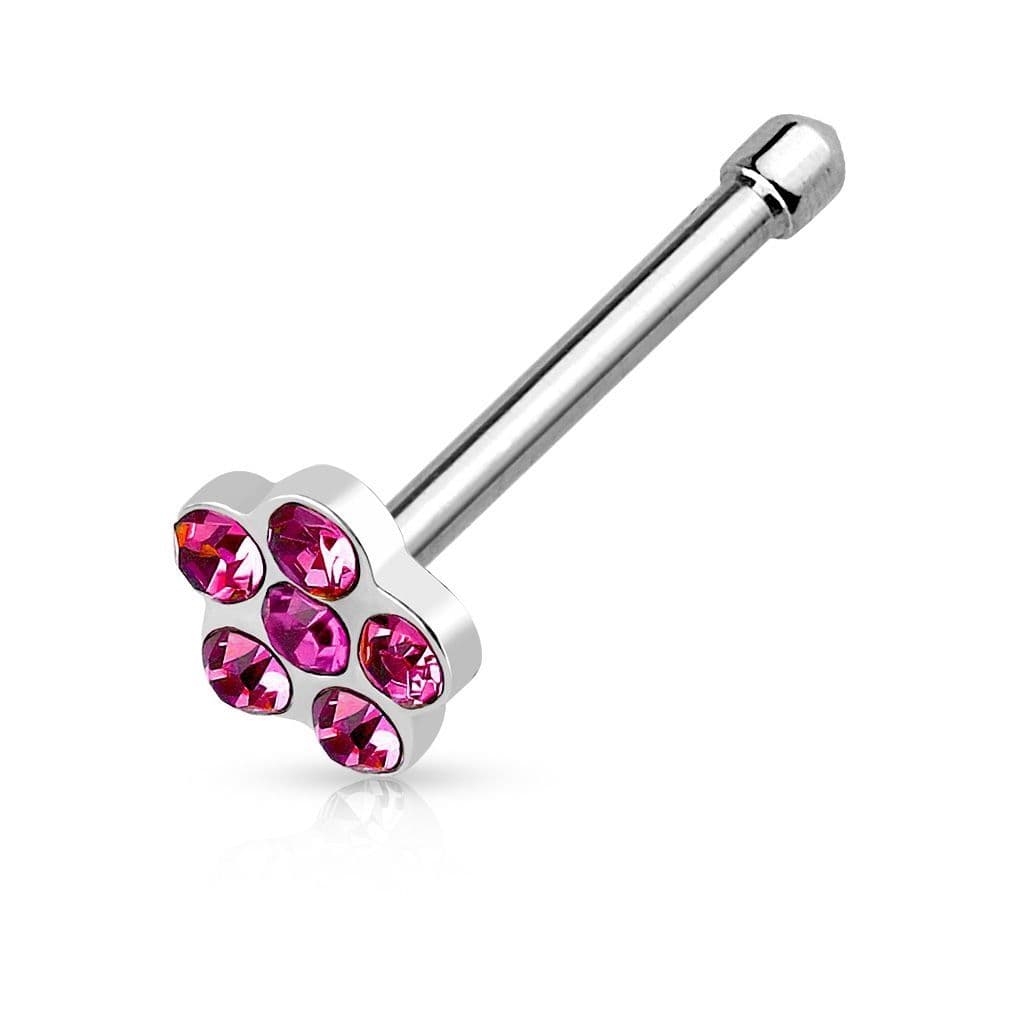 Piercing do nosu - kytička (barevné) - N01121-AB - náhled 2