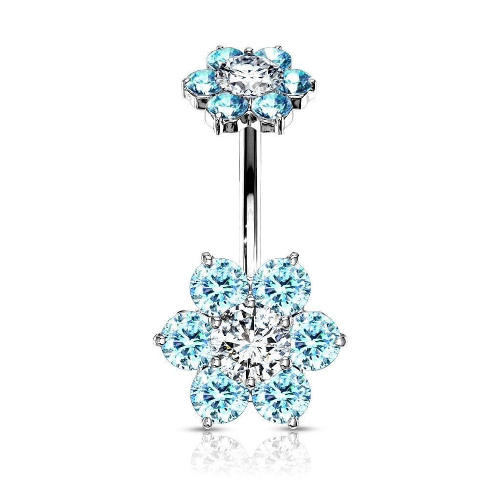 Piercing do pupíku kytička (růžová) - náhled 2