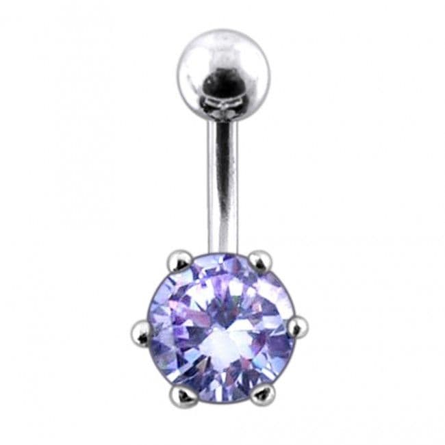 S4U Stříbrný piercing do pupíku se zirkonem (růžová) - BP01025-P - náhled 2