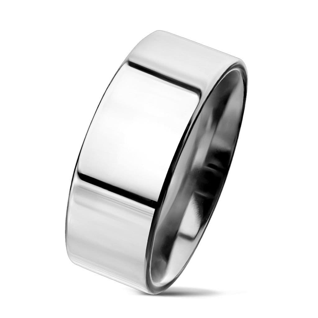 NUBIS Lesklý prsten chirurgická ocel, šíře 8 mm (58) - NSS3004-8-58