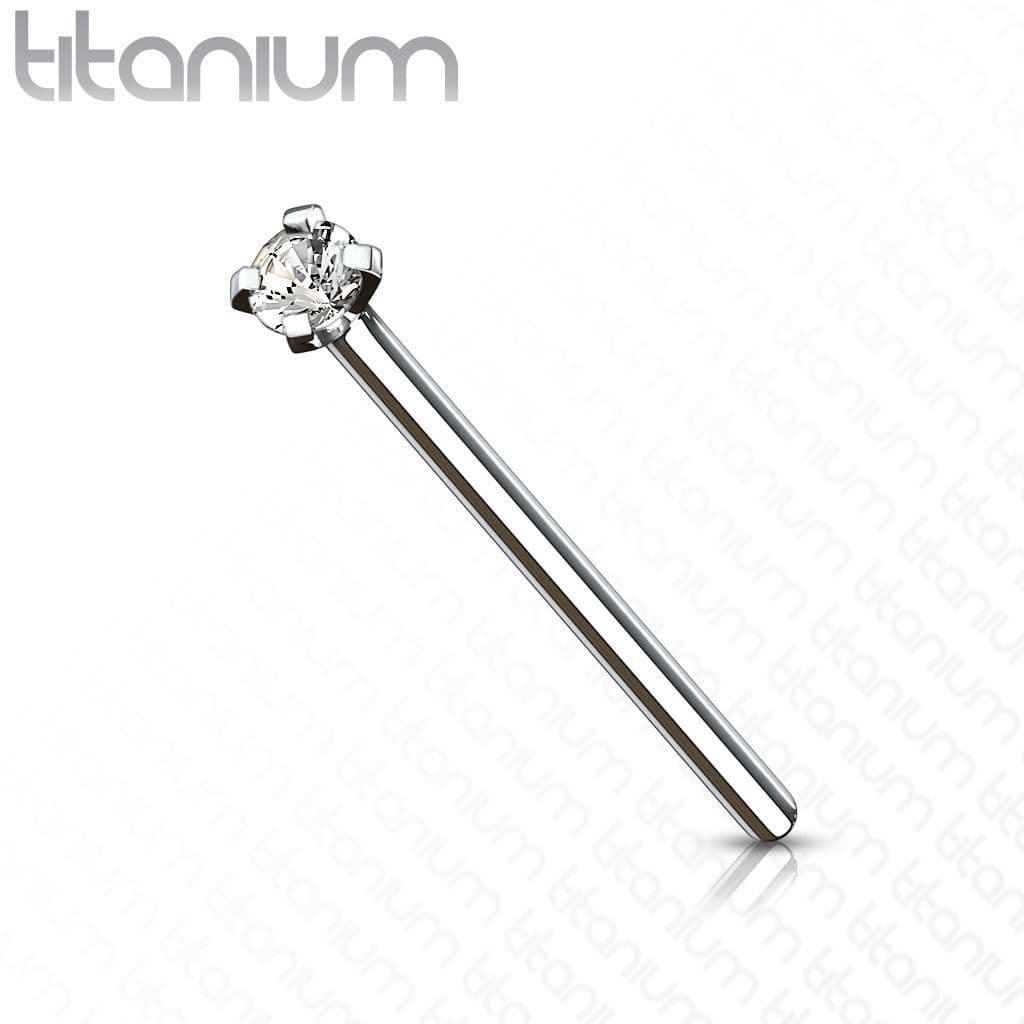 MARRE Variabilní piercing do nosu - titan, čirý kamínek (2 mm) - TIT1039-020