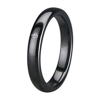 NUBIS KM1010-4 Dámský keramický prsten černý, šíře 4 mm