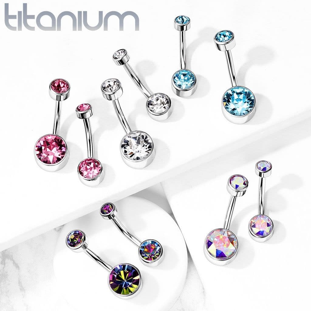 Piercing do pupíku - TITAN (duhová) - náhled 2