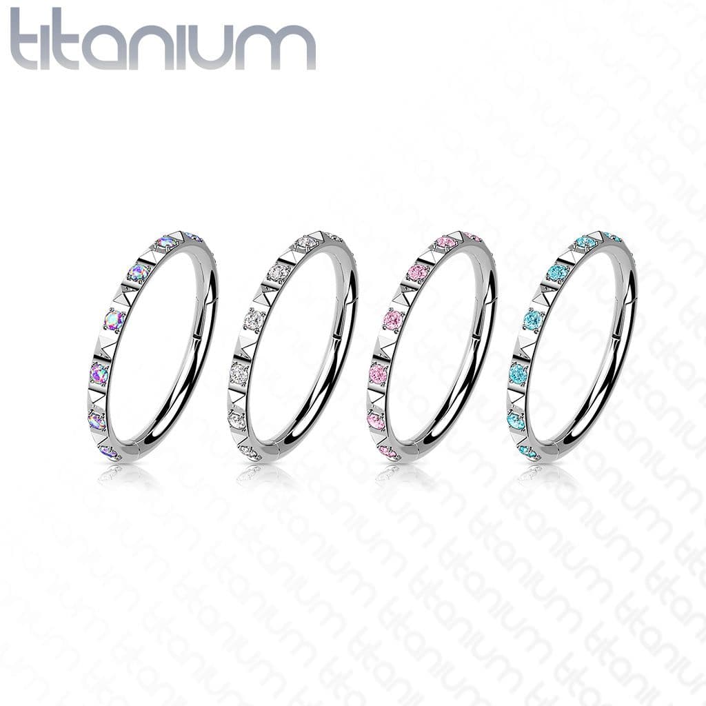 Segment kruh - helix / cartilage / tragus piercing TITAN (duhová) - TIT1141AB-1208 - náhled 2