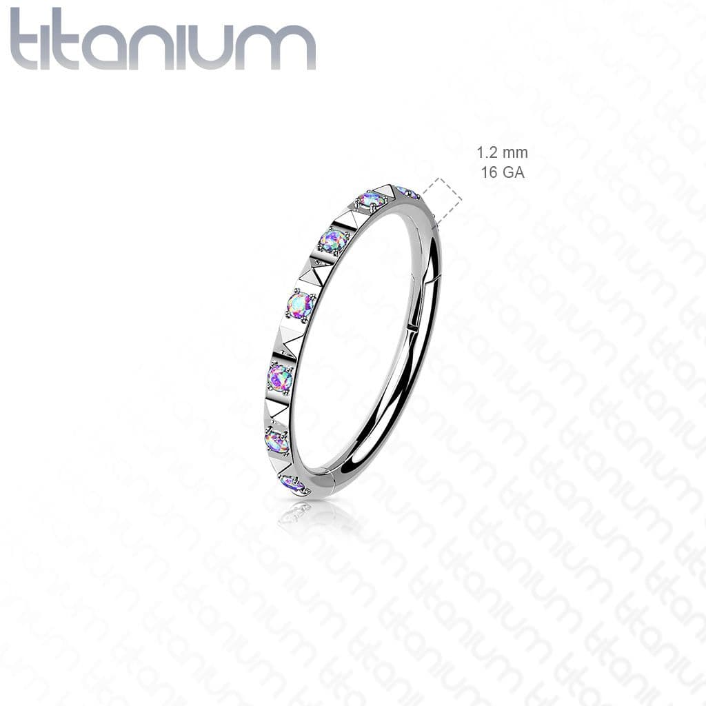 Segment kruh - helix / cartilage / tragus piercing TITAN (duhová) - TIT1141AB-1208 - náhled 3