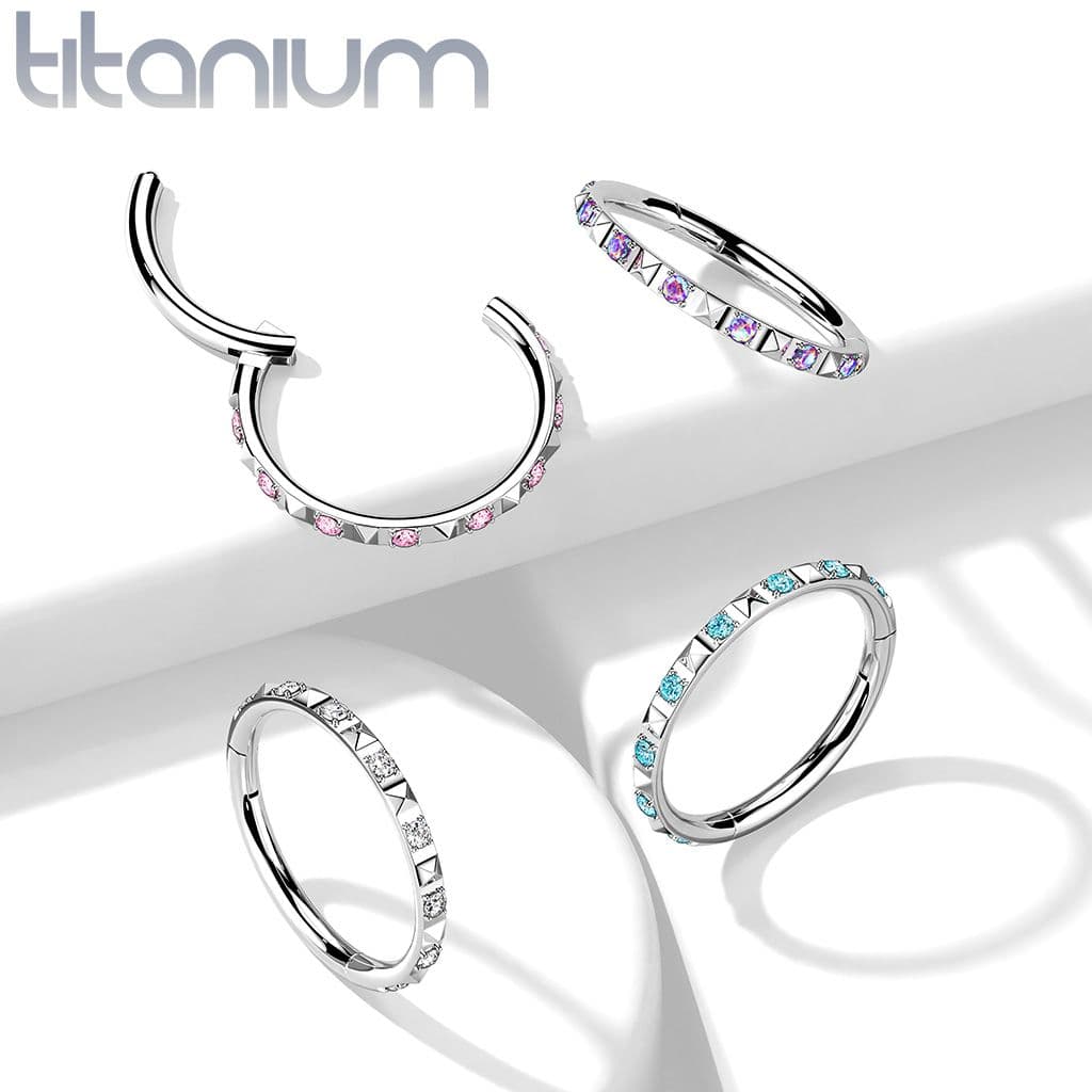 Segment kruh - helix / cartilage / tragus piercing TITAN (duhová) - TIT1141AB-1208 - náhled 4