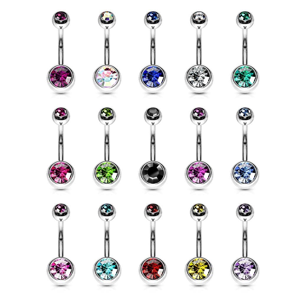 Piercing do pupíku - banánek malý (duhová) - BS1005-AB - náhled 2