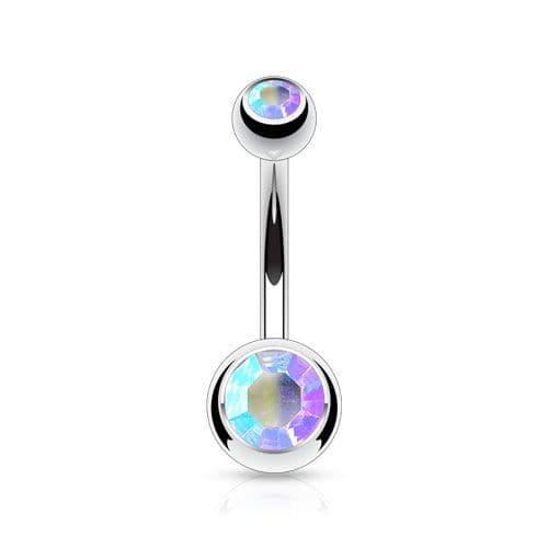 Piercing do pupíku - banánek malý (duhová) - BS1005-AB - náhled 1