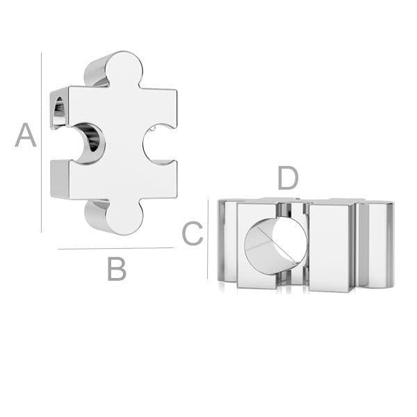 NUBIS Stříbrný přívěsek korálek PUZZLE - NB-8017 - náhled 3