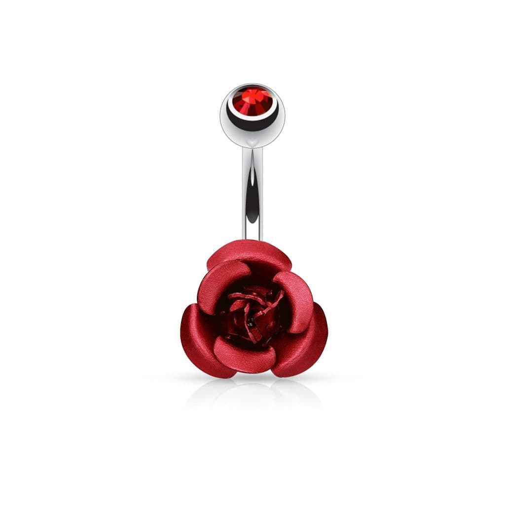 Piercing do pupíku - růžička (fialová) - náhled 2