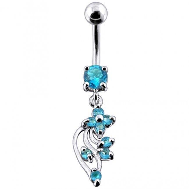 S4U Stříbrný piercing do pupíku (fialová) - BP01113-A - náhled 2