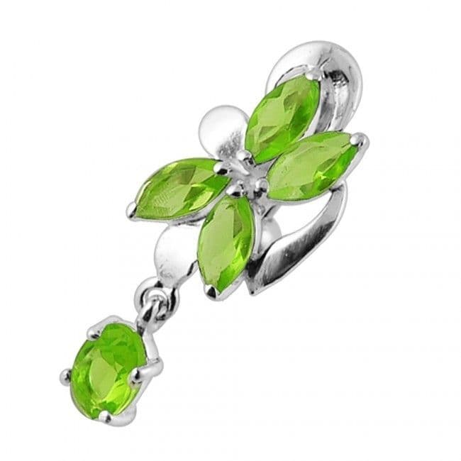 S4U Stříbrný piercing do pupíku se štítem - obrácený (fialová) - BP01281-A - náhled 2