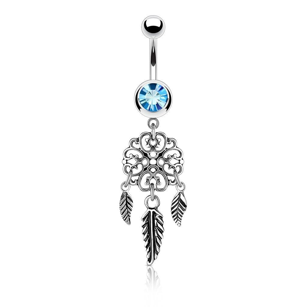 Piercing do pupíku - lapač snů (tyrkysová) - náhled 1
