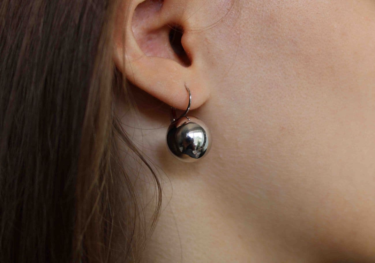 Stříbrné náušnice koule 14 mm - ZB3425 - náhled 3