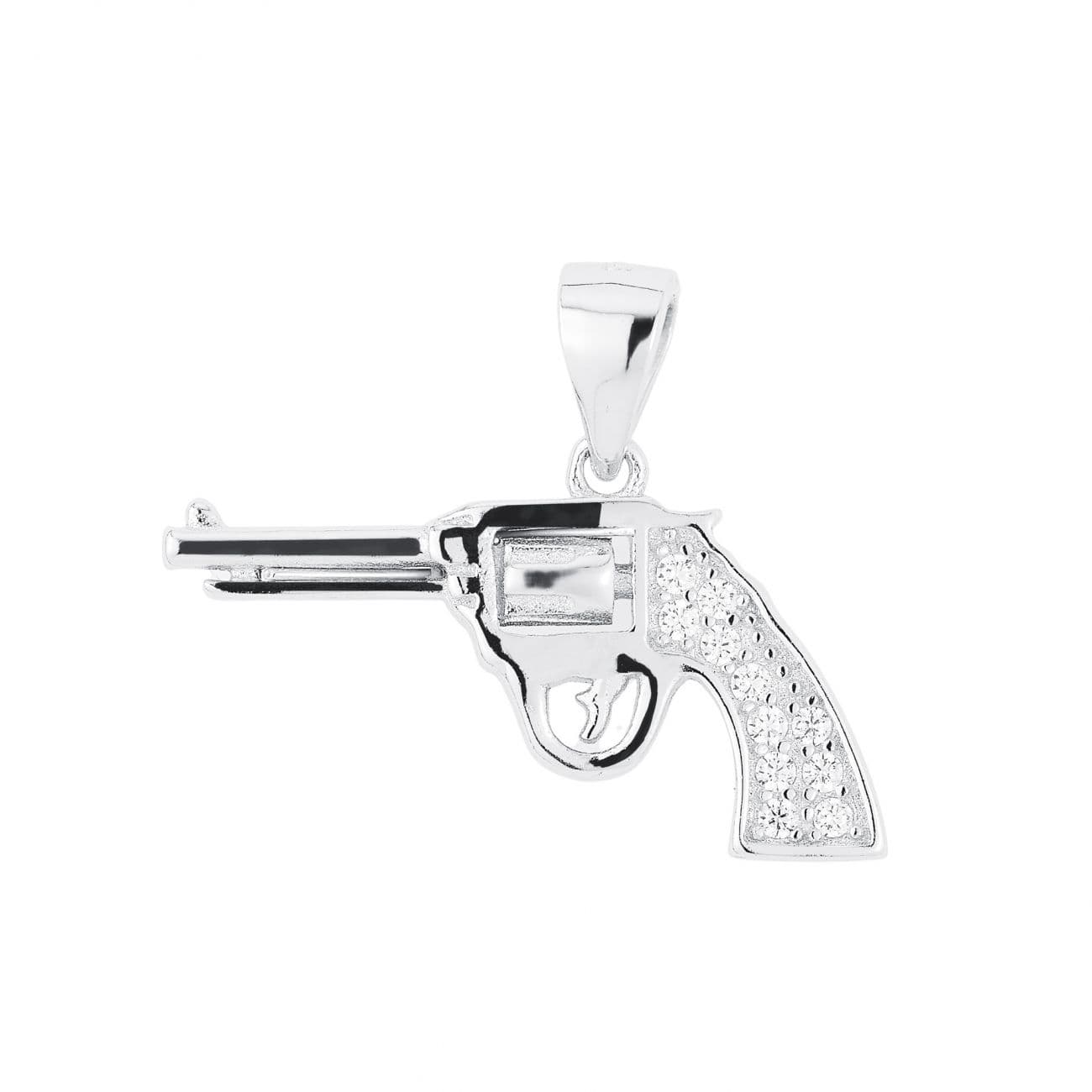 NUBIS Stříbrný přívěsek revolver - NB-4186