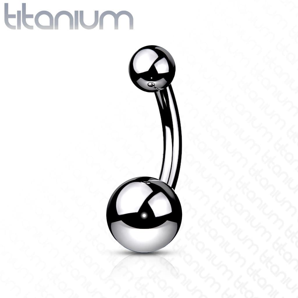 Piercing do pupíku - banánek malý TITAN (1,6 x 10 mm) - TIT1124-1610