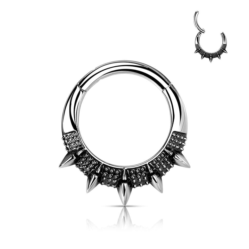 Segment kruh s hroty - helix / cartilage / tragus piercing 1,2 x 8 mm - NS0056ST-1208 - náhled 1