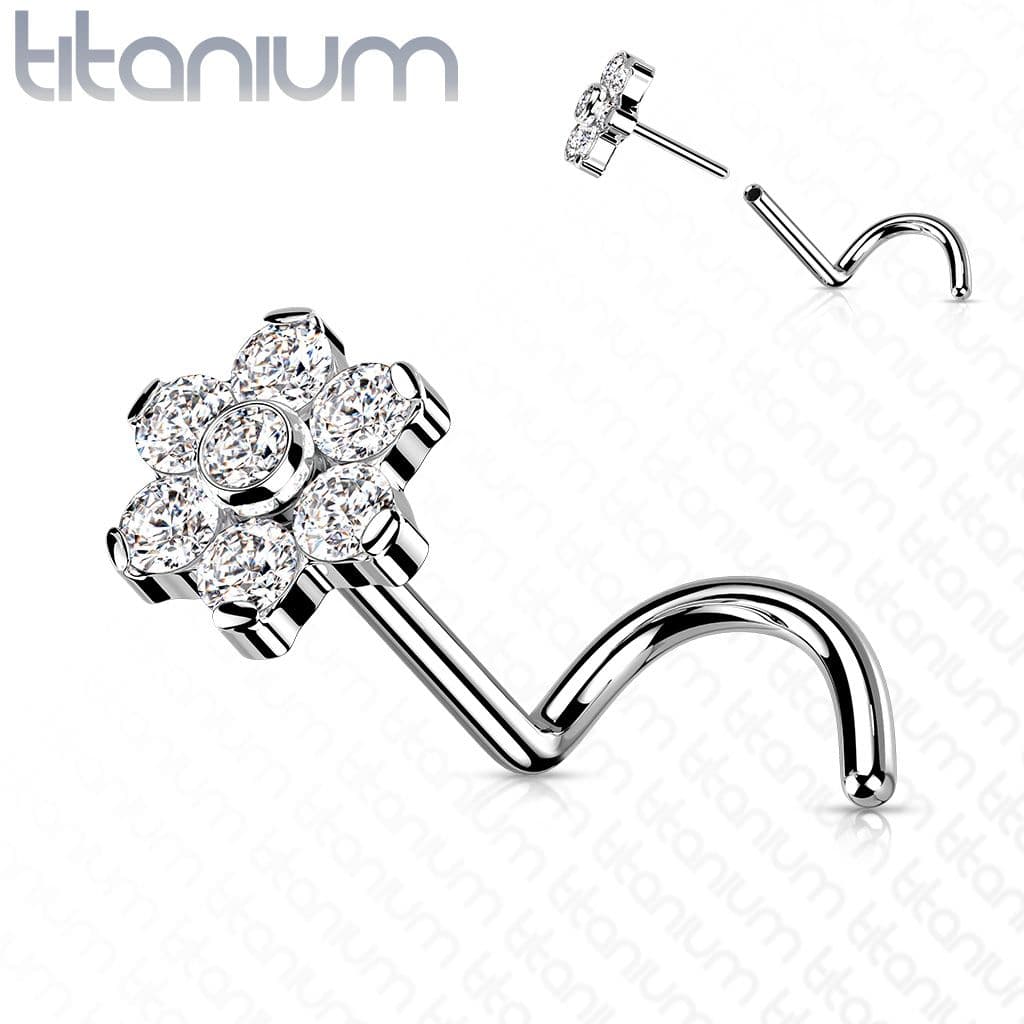 S4U PUSH IN piercing do nosu TITAN, 0,8 x 6 mm - TIT1179 - náhled 1