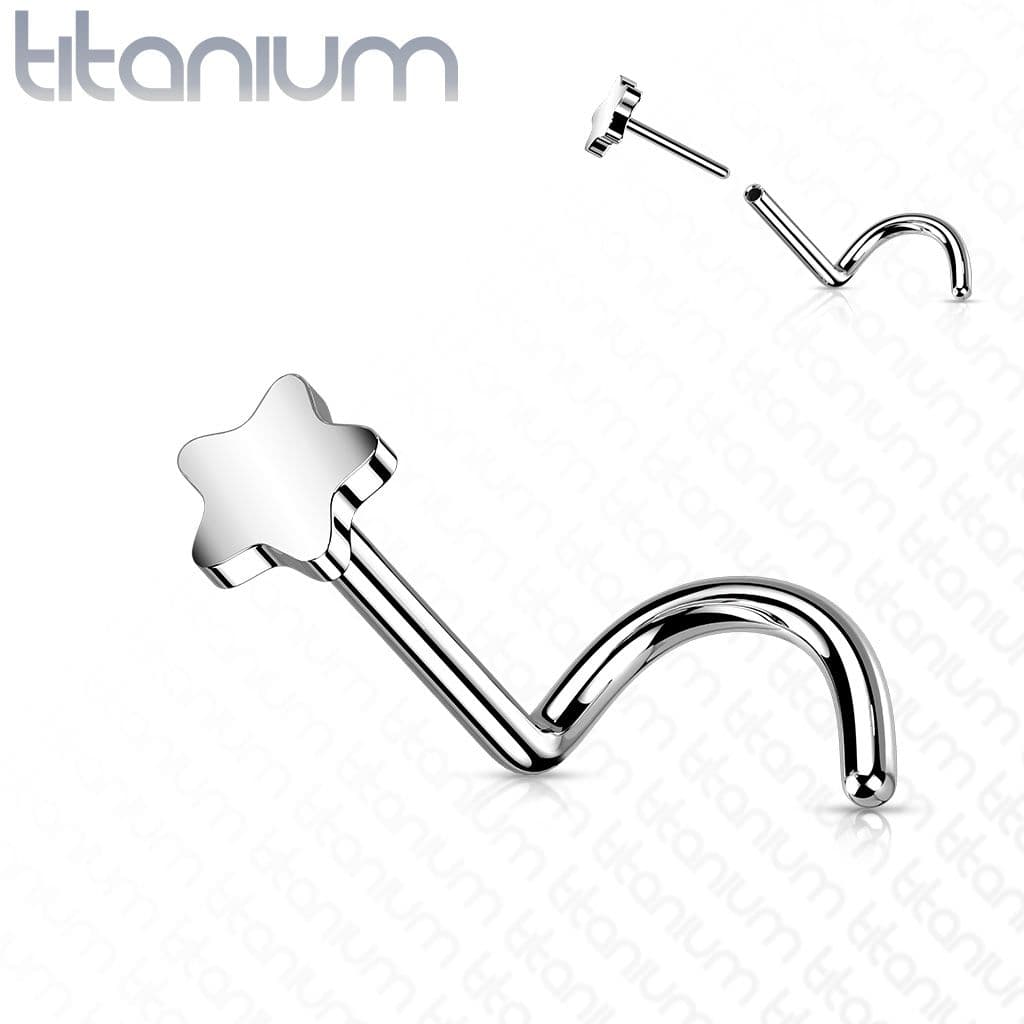S4U PUSH IN piercing do nosu TITAN, 0,8 x 6 mm - TIT1184 - náhled 1