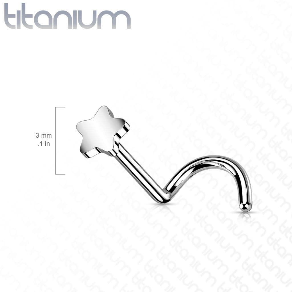 S4U PUSH IN piercing do nosu TITAN, 0,8 x 6 mm - TIT1184 - náhled 2